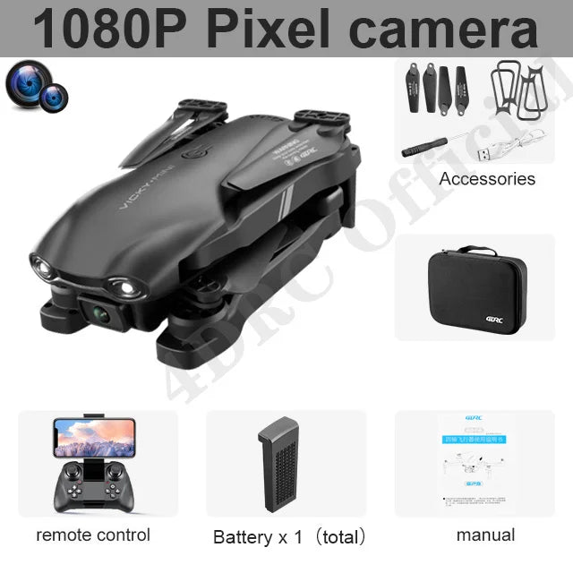 4DRC New Mini Drone With Wide Angle HD 4K 1080P Dual Camera WiFi FPV RC Foldable Quadcopter Gift Toys